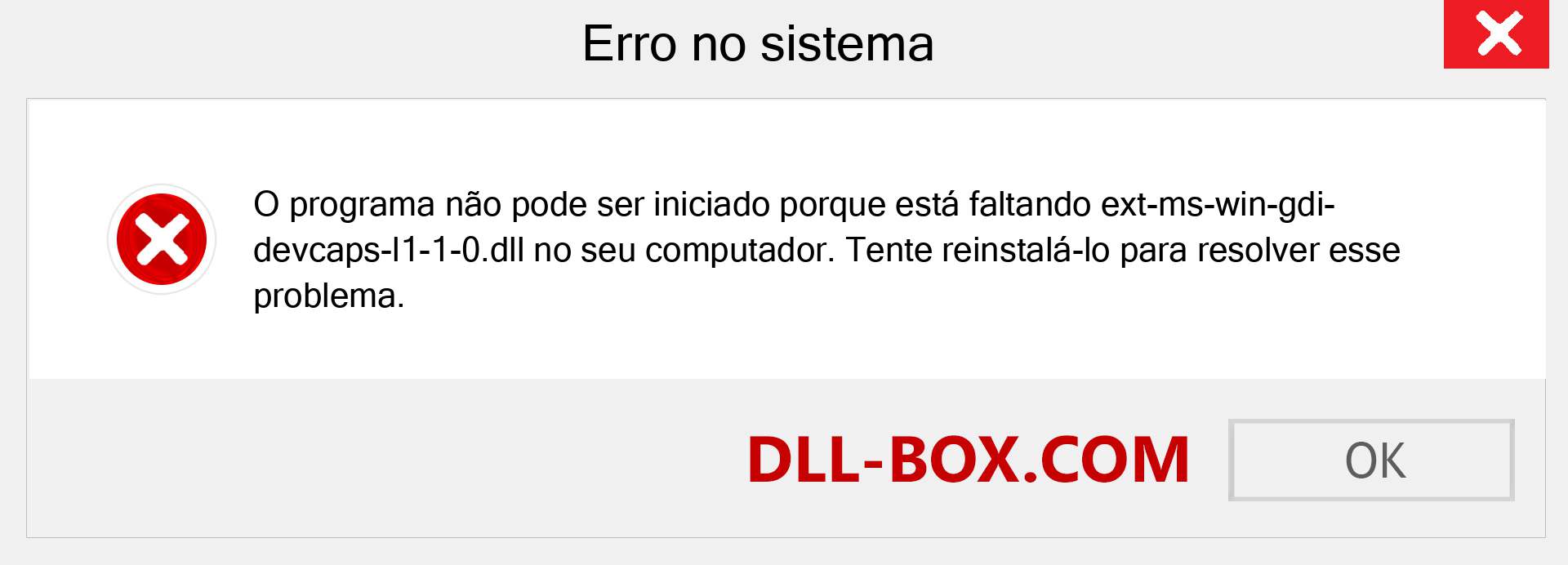 Arquivo ext-ms-win-gdi-devcaps-l1-1-0.dll ausente ?. Download para Windows 7, 8, 10 - Correção de erro ausente ext-ms-win-gdi-devcaps-l1-1-0 dll no Windows, fotos, imagens